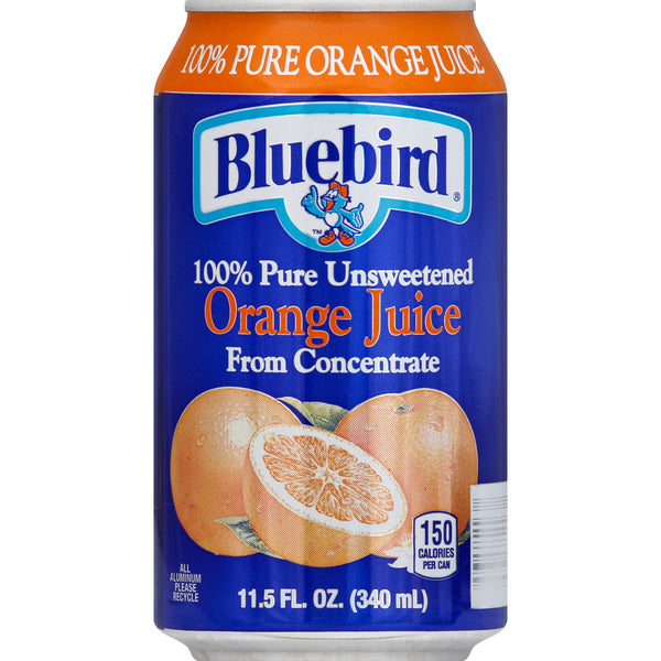 Bluebird Orange Juice Cans