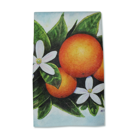 Orange Blossom Kitchen Dish Towel