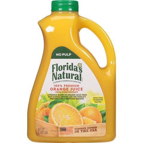 Florida's Natural No Pulp Orange Juice 89 oz