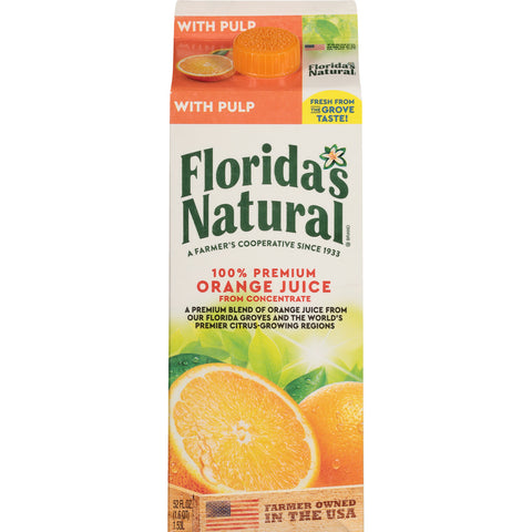 Florida's Natural Orange Juice with Some Pulp 52 oz Carton