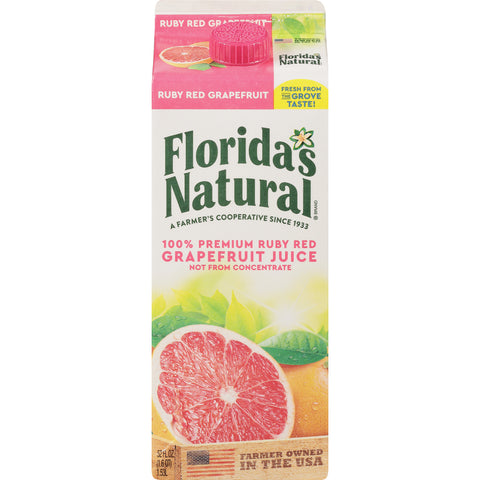 Florida's Natural Ruby Red Grapefruit Juice 52 oz Carton