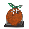 Orange Salt & Pepper Mini Shakers with Caddy