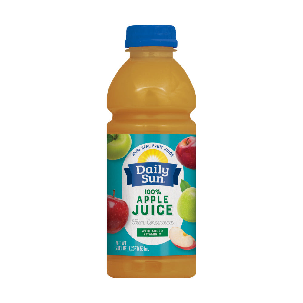 Daily Sun Apple Juice Beverage 20 oz Bottle