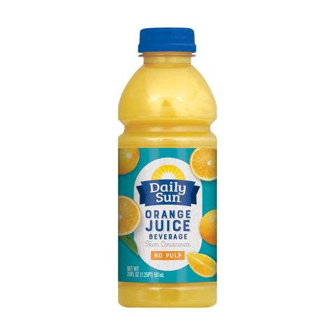 Daily Sun Orange Juice Beverage No Pulp 20 oz Bottle