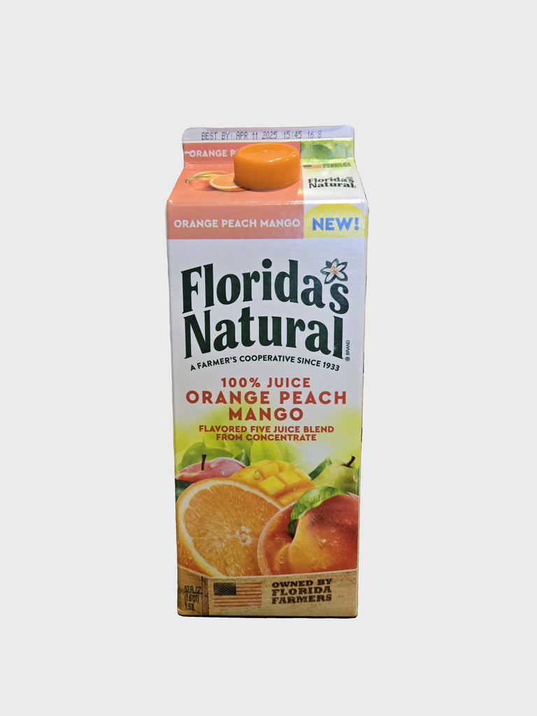 Florida's Natural Orange Peach Mango Juice 52 oz Carton