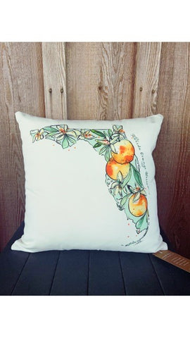 Orange Florida pillow