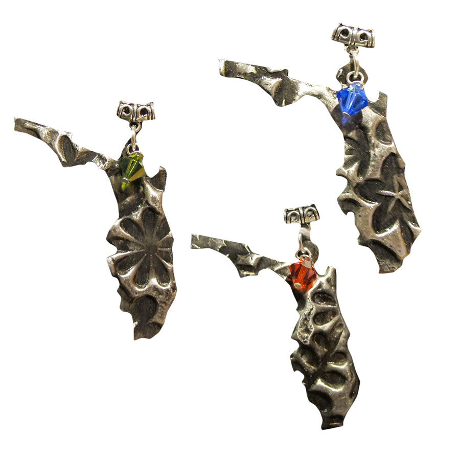 Jewelry - Florida Shape Necklace with Gem