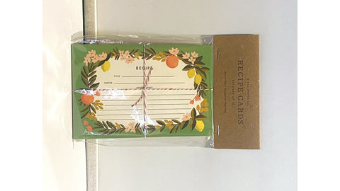 Citrus Floral Recipe Cards